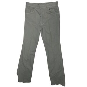 Vintage Sport-abouts Men NA Gray Twill Stitch Workwear Pants Casual Retro Formal